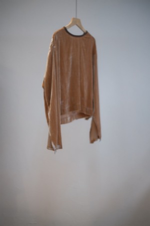 Velours  Short Cuffs Top / ORANGE