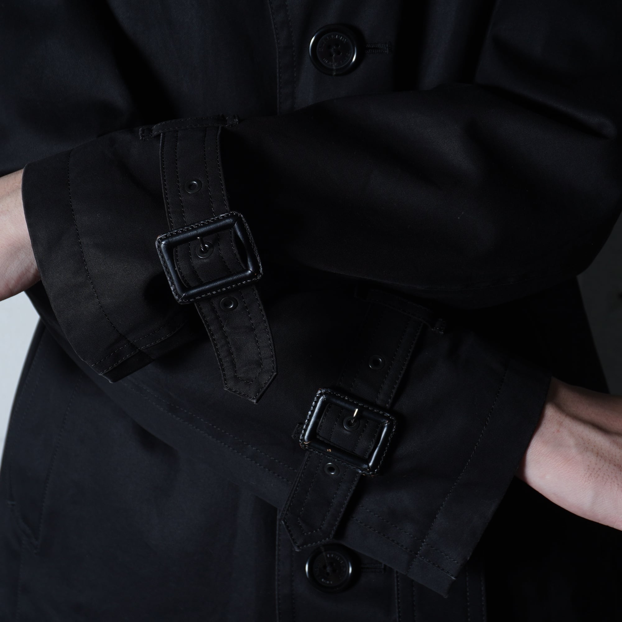 BURBERRY】バーバリー 中綿ライナー・ベルト付トレンチコート black