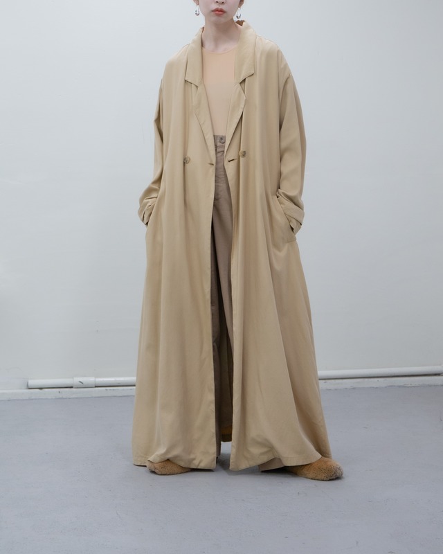 1980s silk long coat