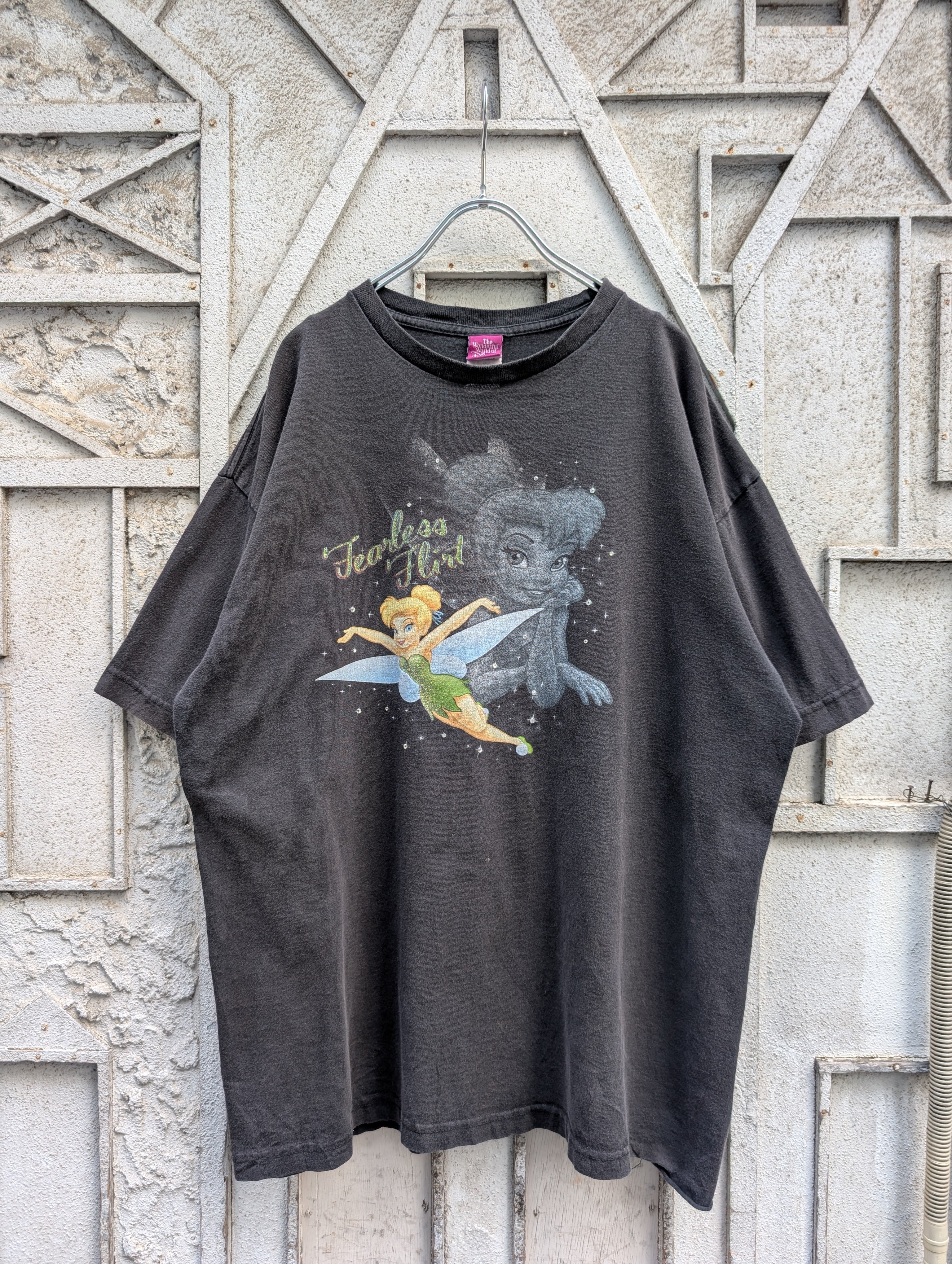 "深緑" REMAKE rhinestone tee  / TINKERBELL