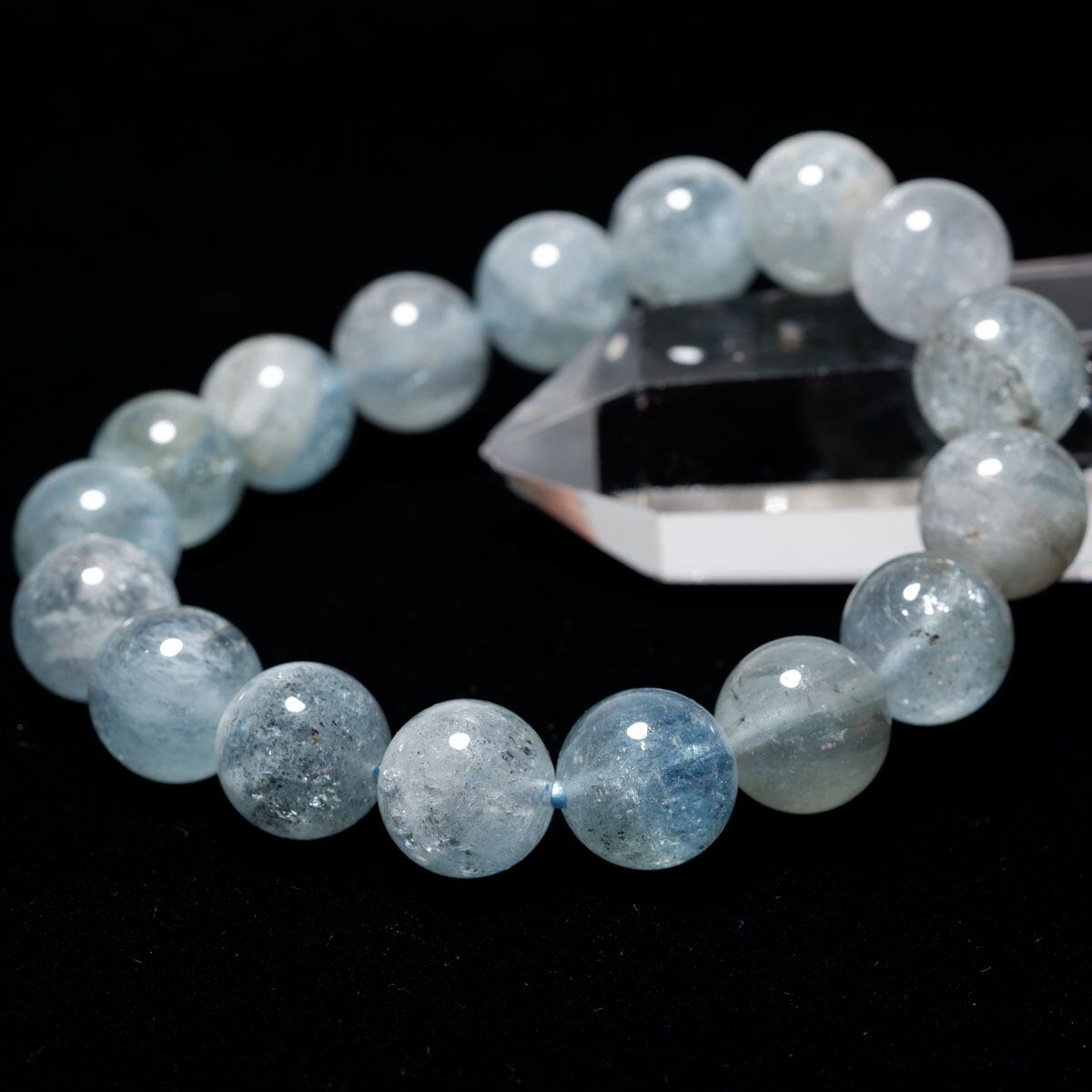 アクアマリン ブレスレット 12mm 一点物 おまかせ便 111-26904