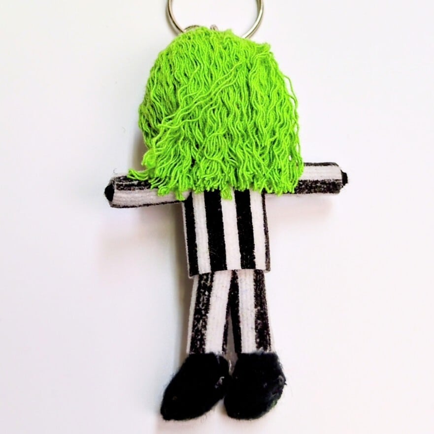 【 Beetlejuice ( ビートルジュース ) 】 Voodoo doll KeyHolder / ブードゥー人形 / 身代わり人形 /お守り人形  〚アメリカン雑貨 アメトイ〛