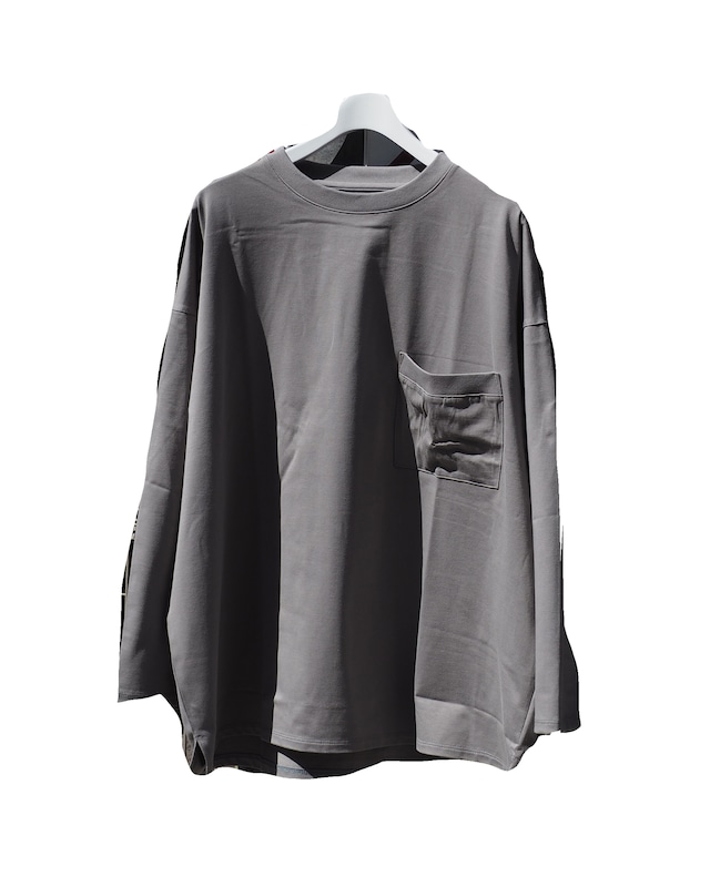 High Gauge Cotton Tenjiku L/S Big T-Shirt(GRAY)