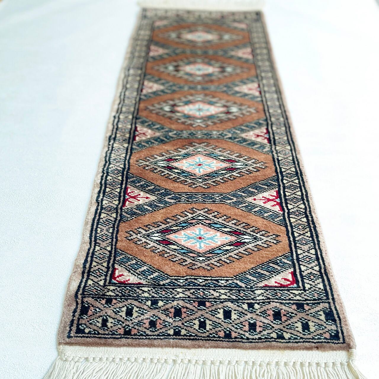 ヴィンテージラグ｜ランナー vintage rug runner * キャメルブラウン camel brown [rra005] ラグの間