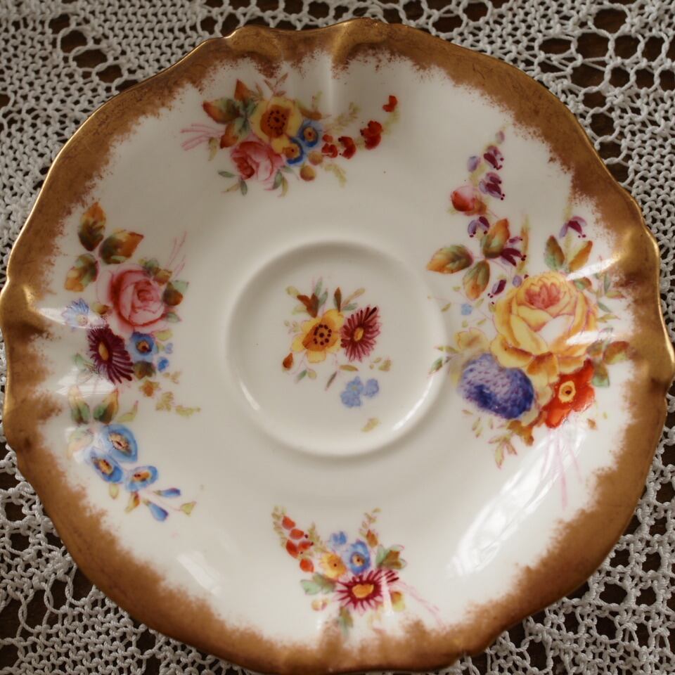 美品 英国Hammersley ハマースレイ ドレスデンスプレイ 手描きフラワー