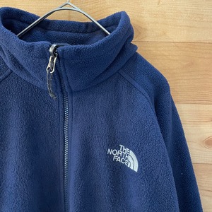 【THE NORTH FACE】フリースジャケット ネイビー バックロゴ 刺繍ロゴ メンズM アウトドアウェア アメリカ古着