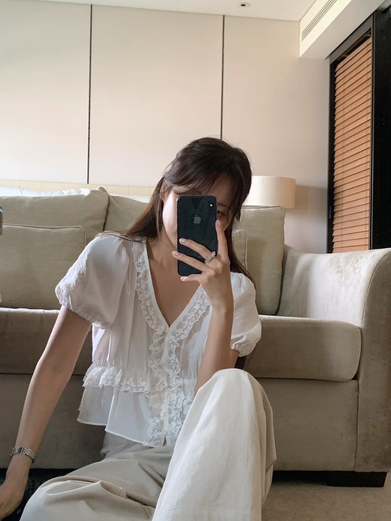 (LITER) netty lace  blouse
