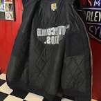 USA製Carhartt アクティブジャケット　企業モノ　黒　XL カーハート　ダックジャケット