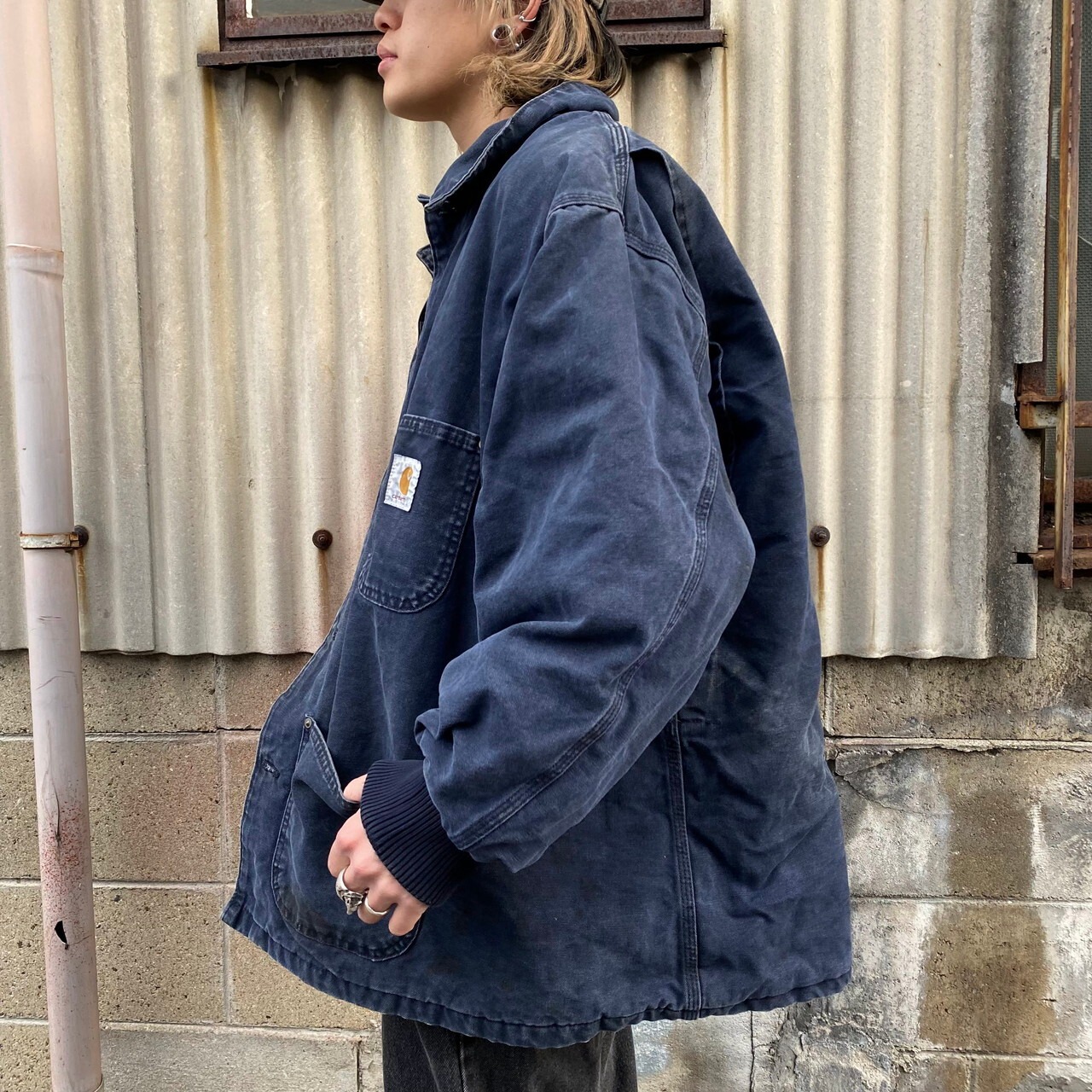 80s】USA製 カーハート ミシガンチョアコート C02 CHT フェード ビッグ  