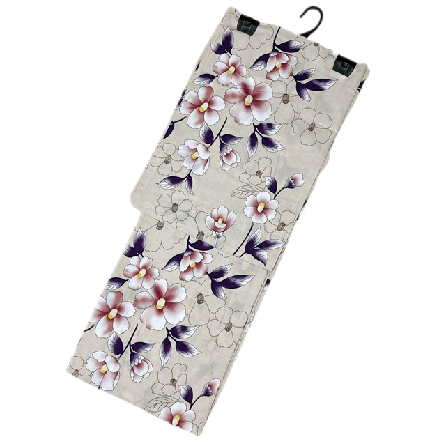 浴衣ジェンヌ 浴衣 単品 ゆかた レディース浴衣  ベージュ くすみカラー