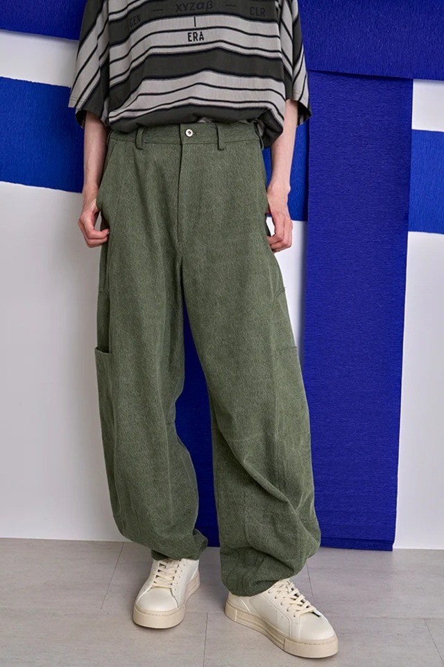 【Nora Lily】Barrel Cargo Denim Pants-/