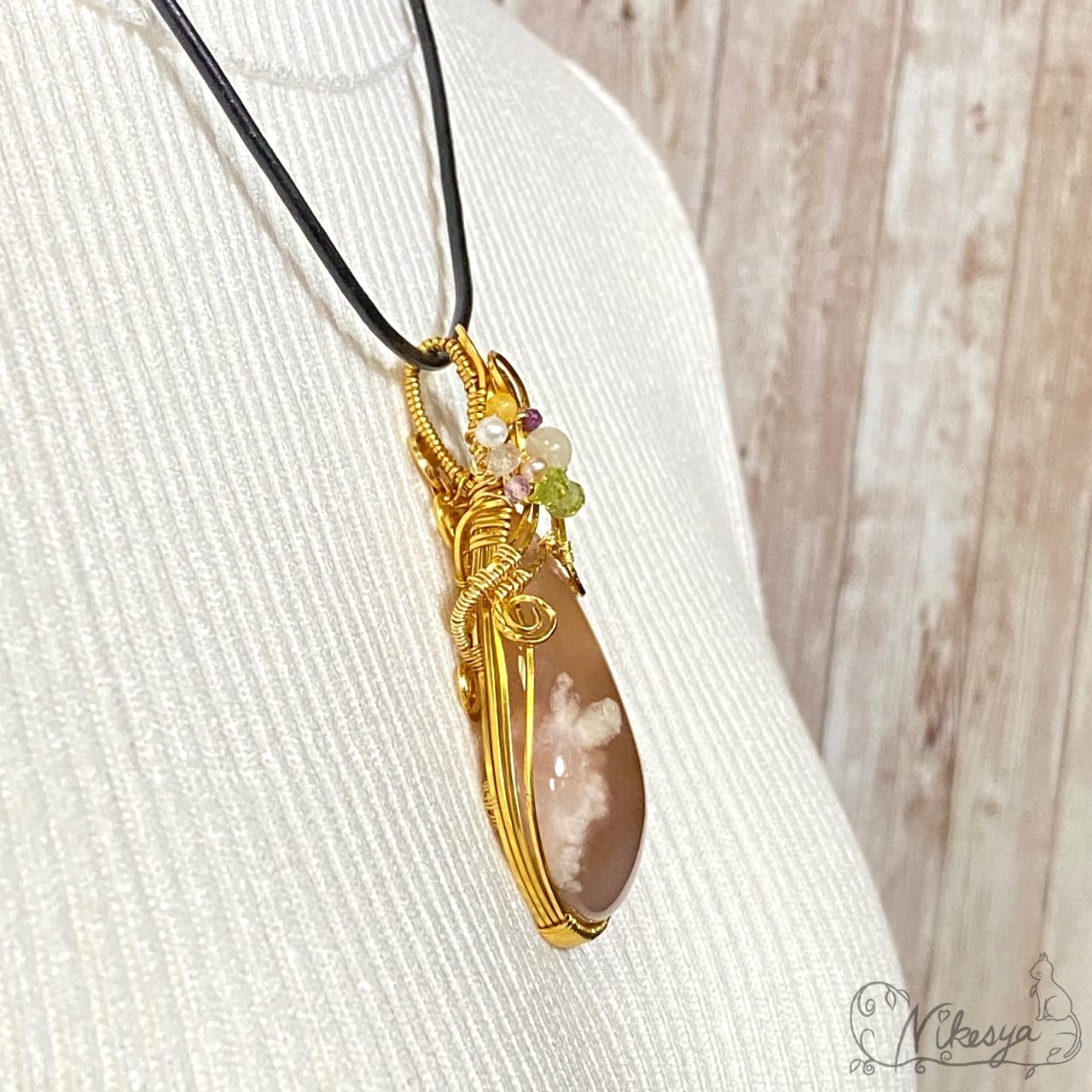 チェリーブロッサムアゲートオーダーページ◇14kgf◇Silver925 チェリーブロッサムアゲートオーダーページ◇14kgf◇Silver925 高品質