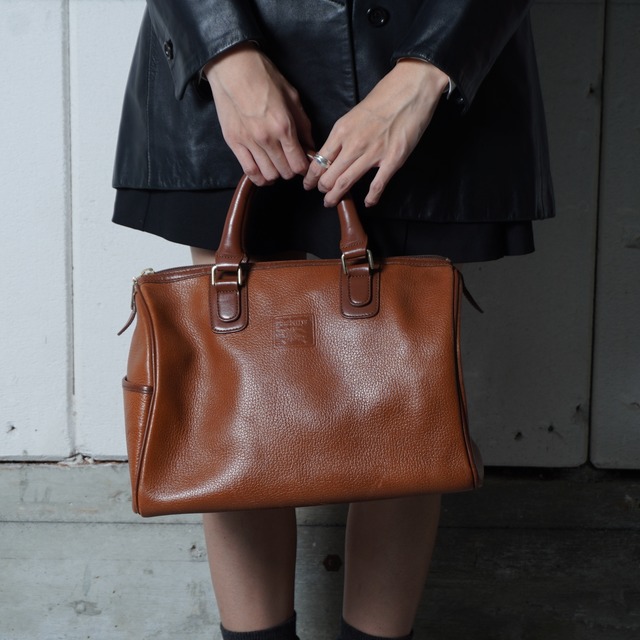 BURBERRY】バーバリー ”ホースロゴ”オールレザーミニボストンバッグ 