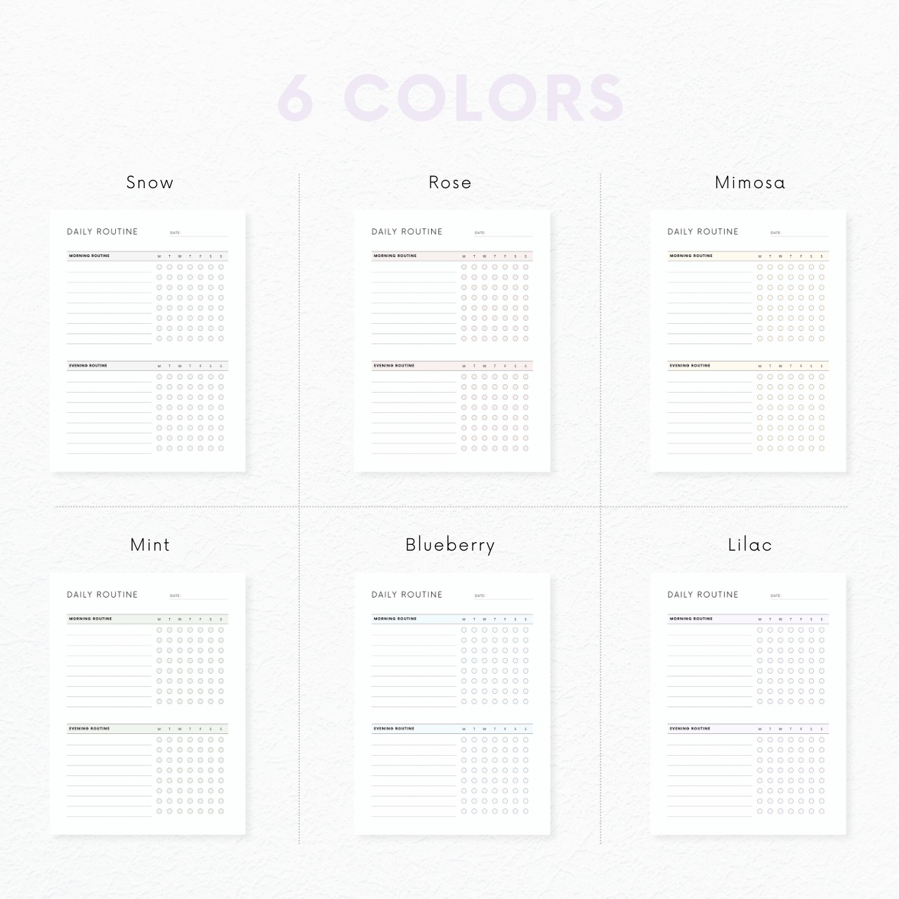 デイリールーティン┊︎6色&4種類セット┊︎ハビットトラッカー┊︎習慣化