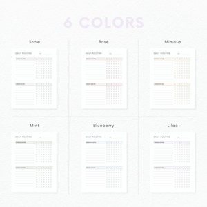 デイリールーティン┊︎6色&4種類セット┊︎ハビットトラッカー┊︎習慣化