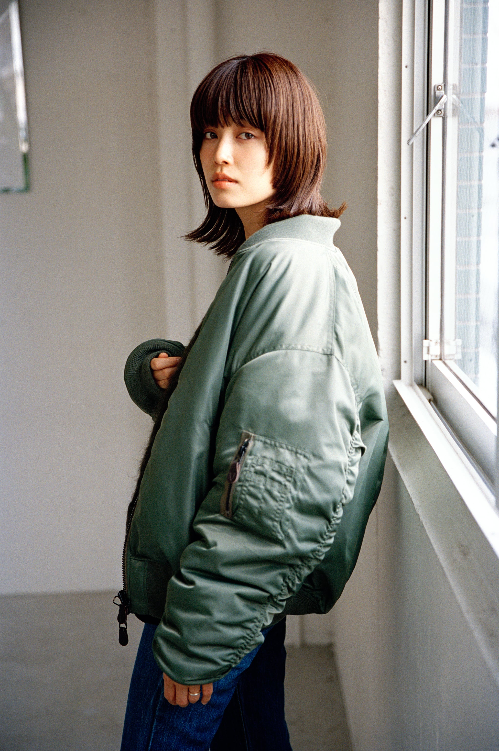 NEVER ENOUGH ナイロンブルゾン　BOMBER JACKET MA1