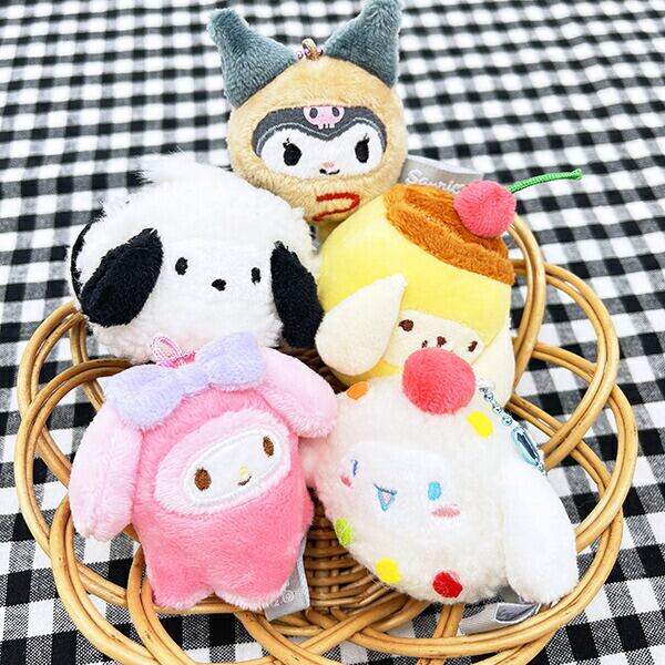 サンリオ ポムポムプリン ぬいぐるみキーホルダー なりきり食べ物