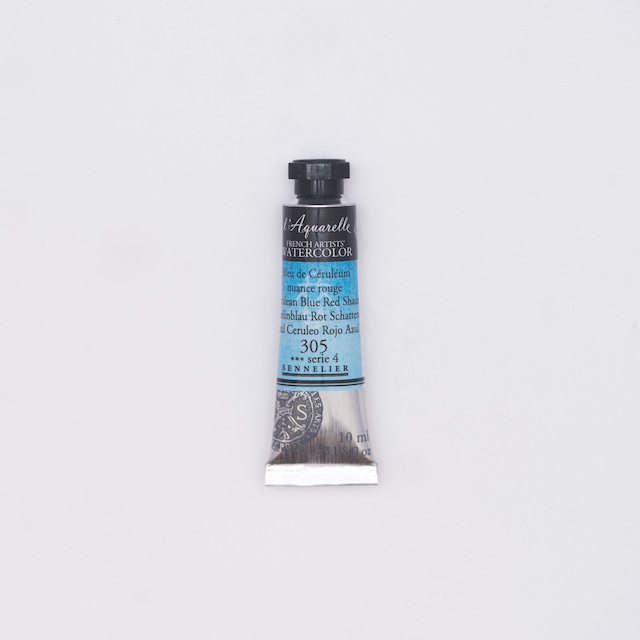 セヌリエWC 305 セルリアン・ブルー・レッドシェード 透明水彩絵具 チューブ10ml Ｓ4