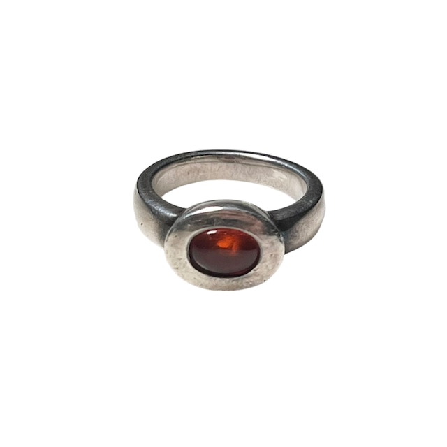 vintage silver carnelian signet ring