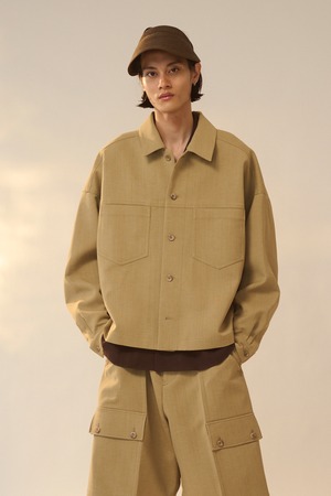 Cropped BOX Blouson / 三重織 / M732-Y50-900