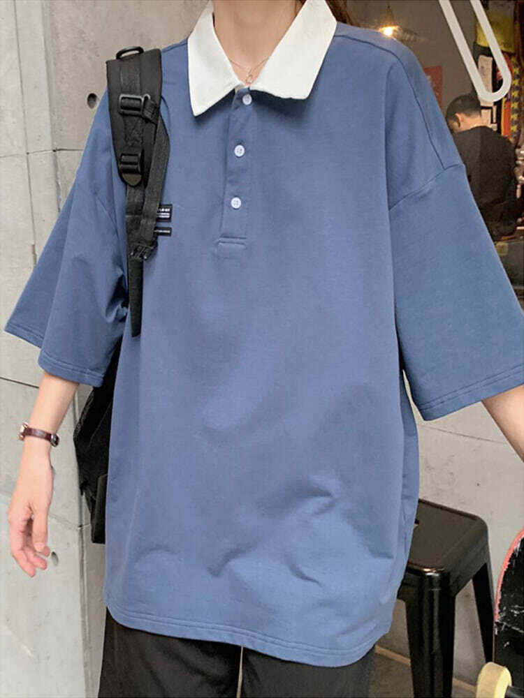 オーバーサイズ半袖ポロシャツ メンズライク スポーティ カジュアル 人気 かわいい 大きいサイズ 韓国 Ch4476 可愛い大きいサイズ韓国レディースファッション通販 Chulachula チュラチュラ オーバーサイズ半袖ポロシャツ メンズライク スポーティ カジュアル 人気 かわいい 大きいサイズ 韓国 Ch4476 可愛い大きいサイズ韓国レディースファッション通販 Chulachula チュラチュラ