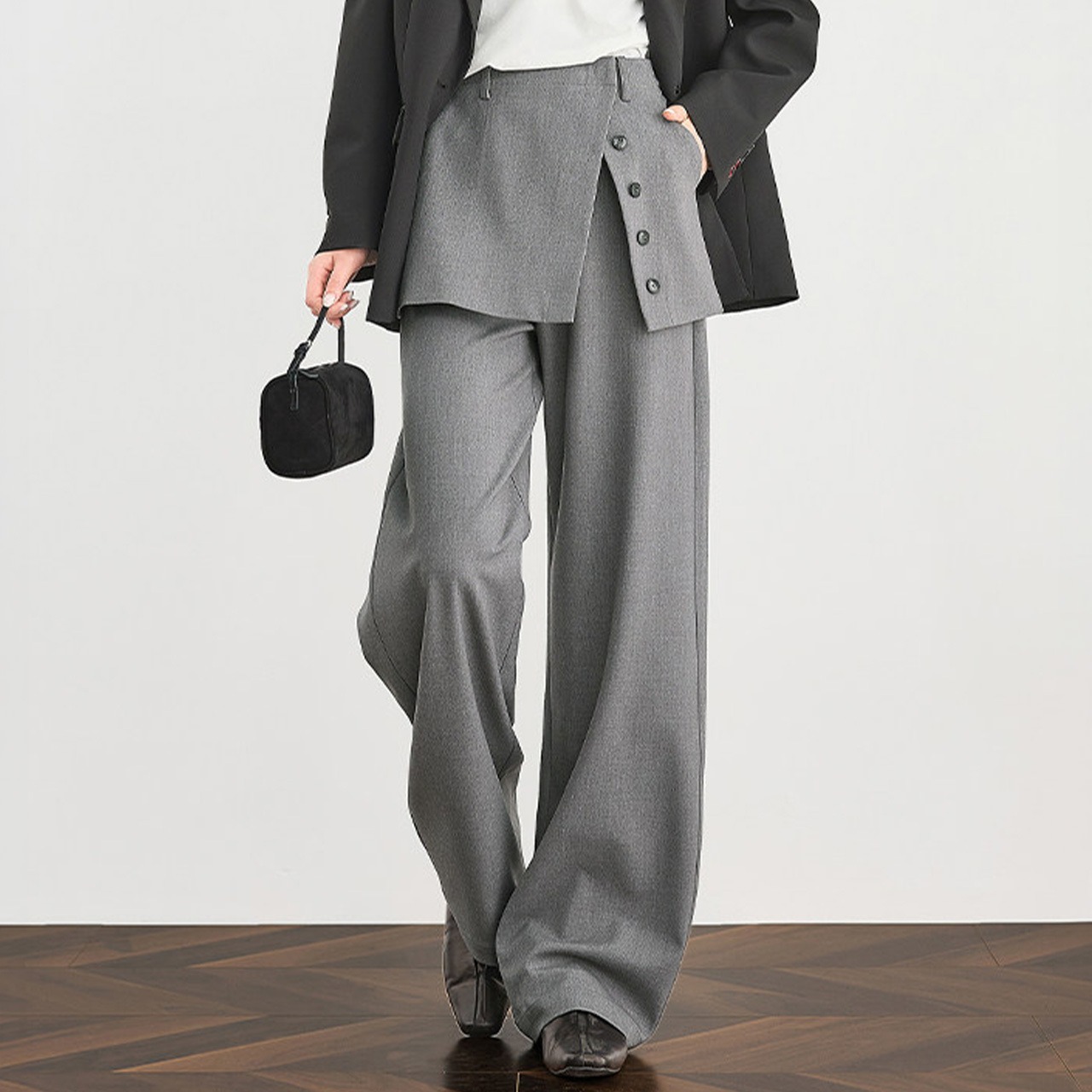 2way layered design pants A00159