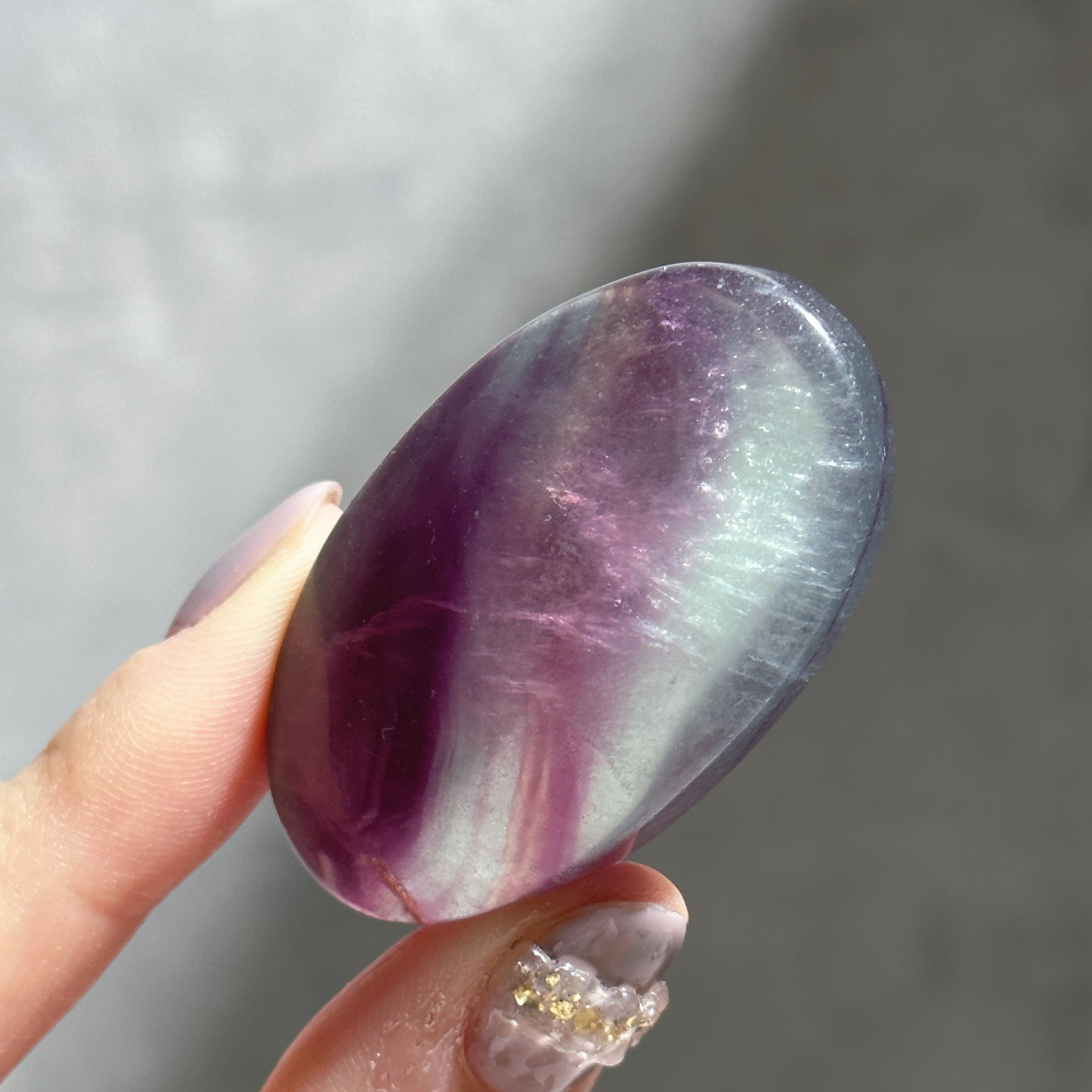 レインボーフローライト パームストーン11◇ Rainbow Fluorite