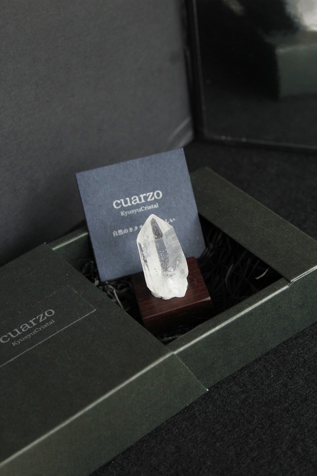 【1201】宮崎クリスタル ローズウッドベース小