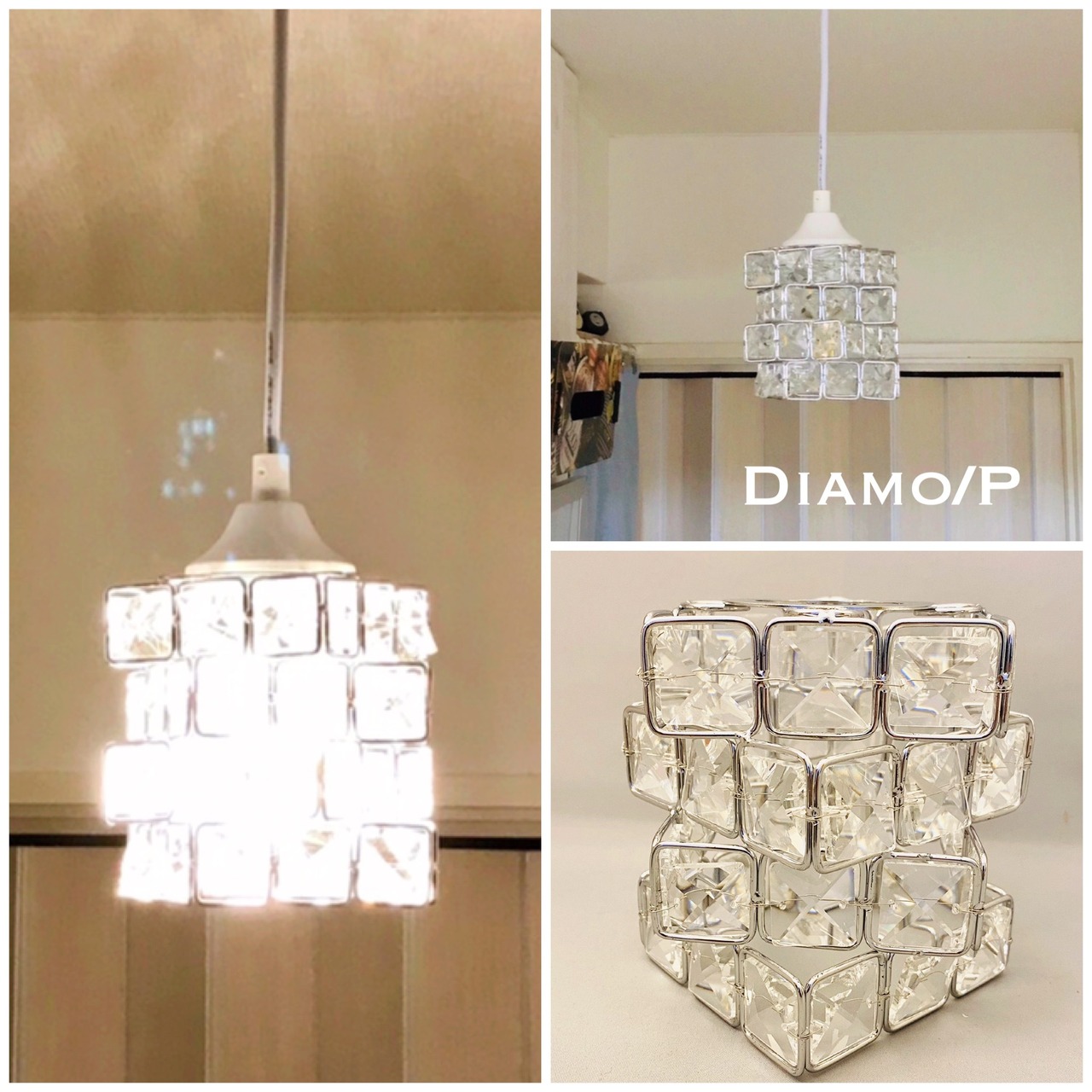 ペンダントライト Diamo/PCH 照明 天井 ライト E26 インテリア ガラス 