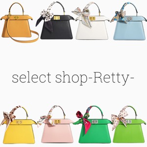 スカーフ付本革ハンドバッグ