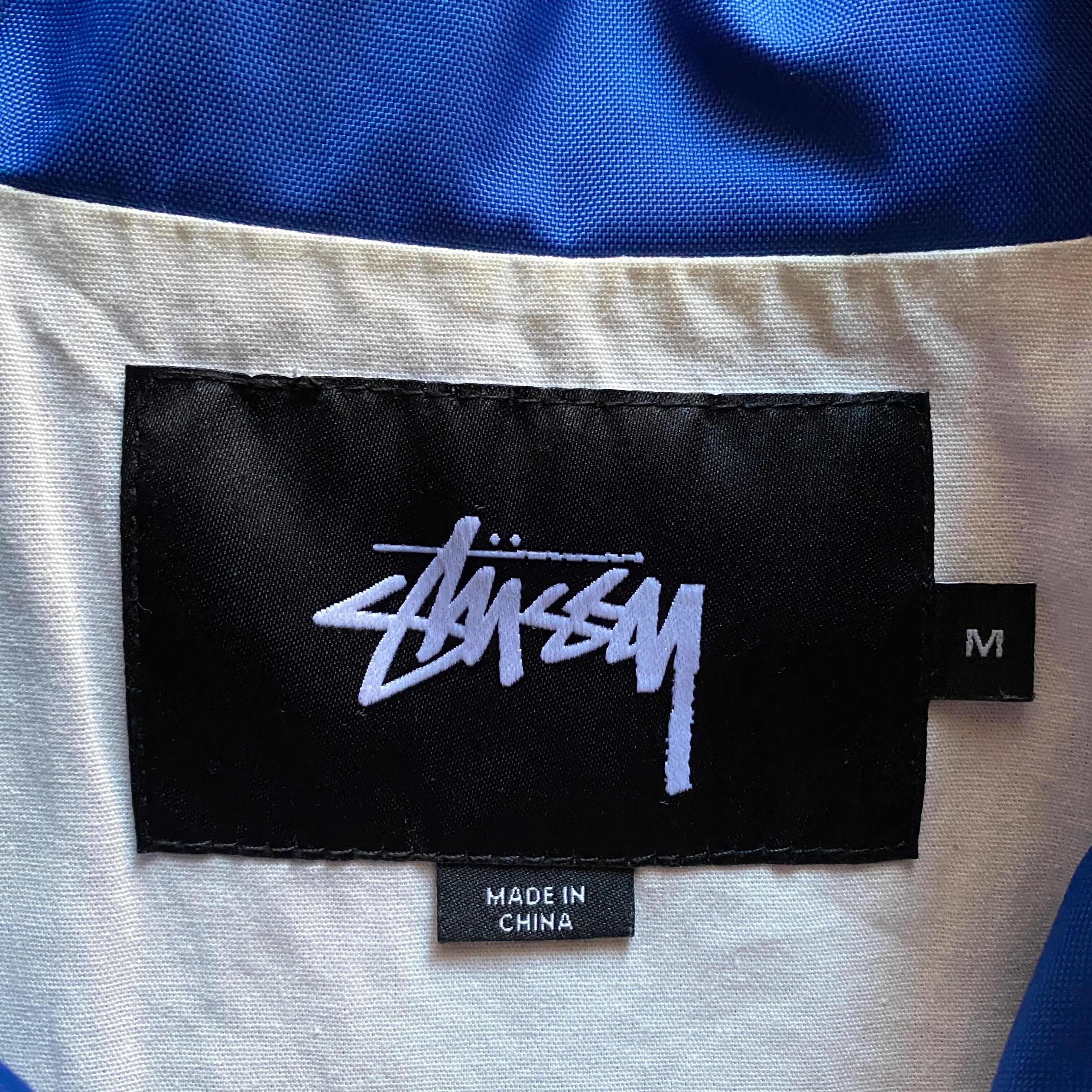 stussy ステューシー 刺繍ワンポイント バックプリント ブルー