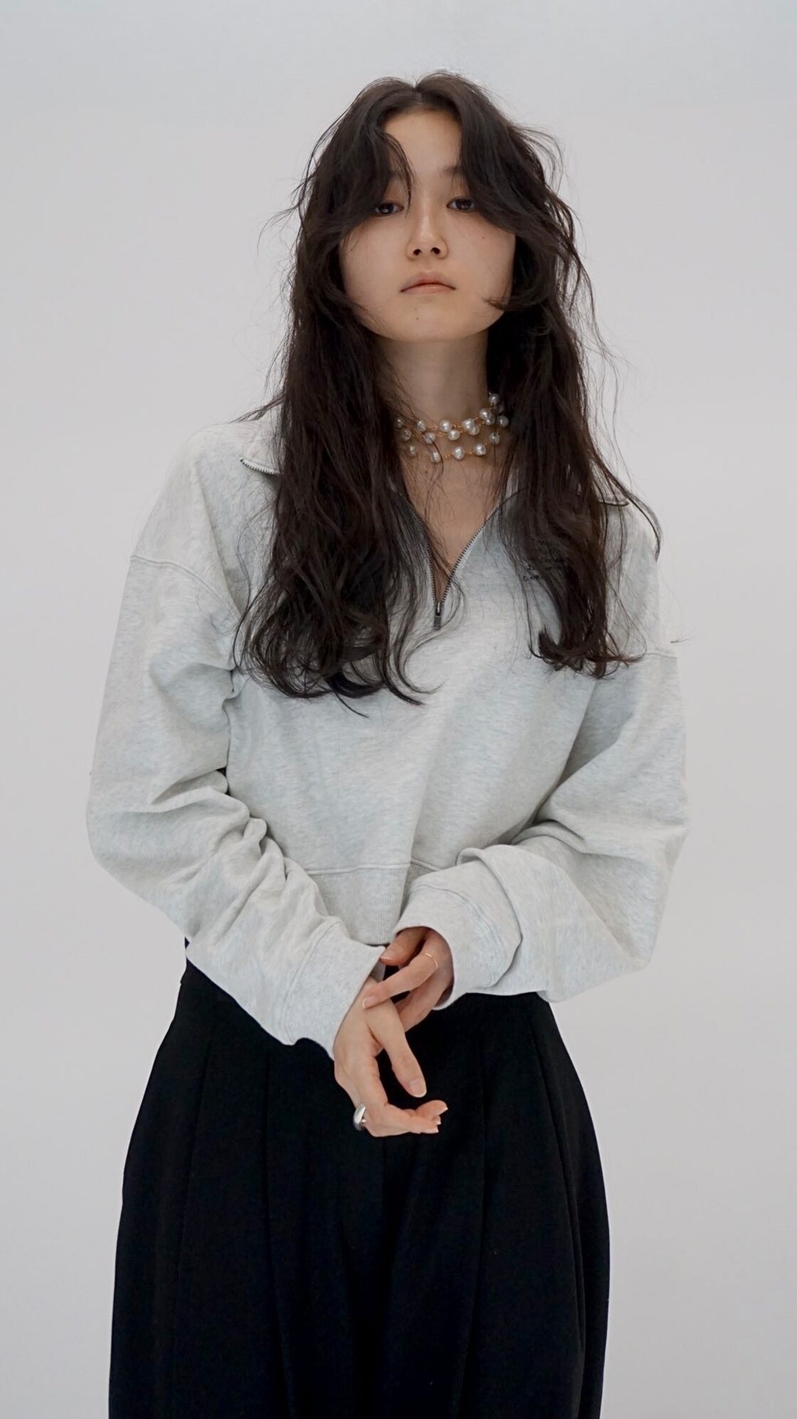 Half Zip Art Sweatshirt / M size | Pay ID 