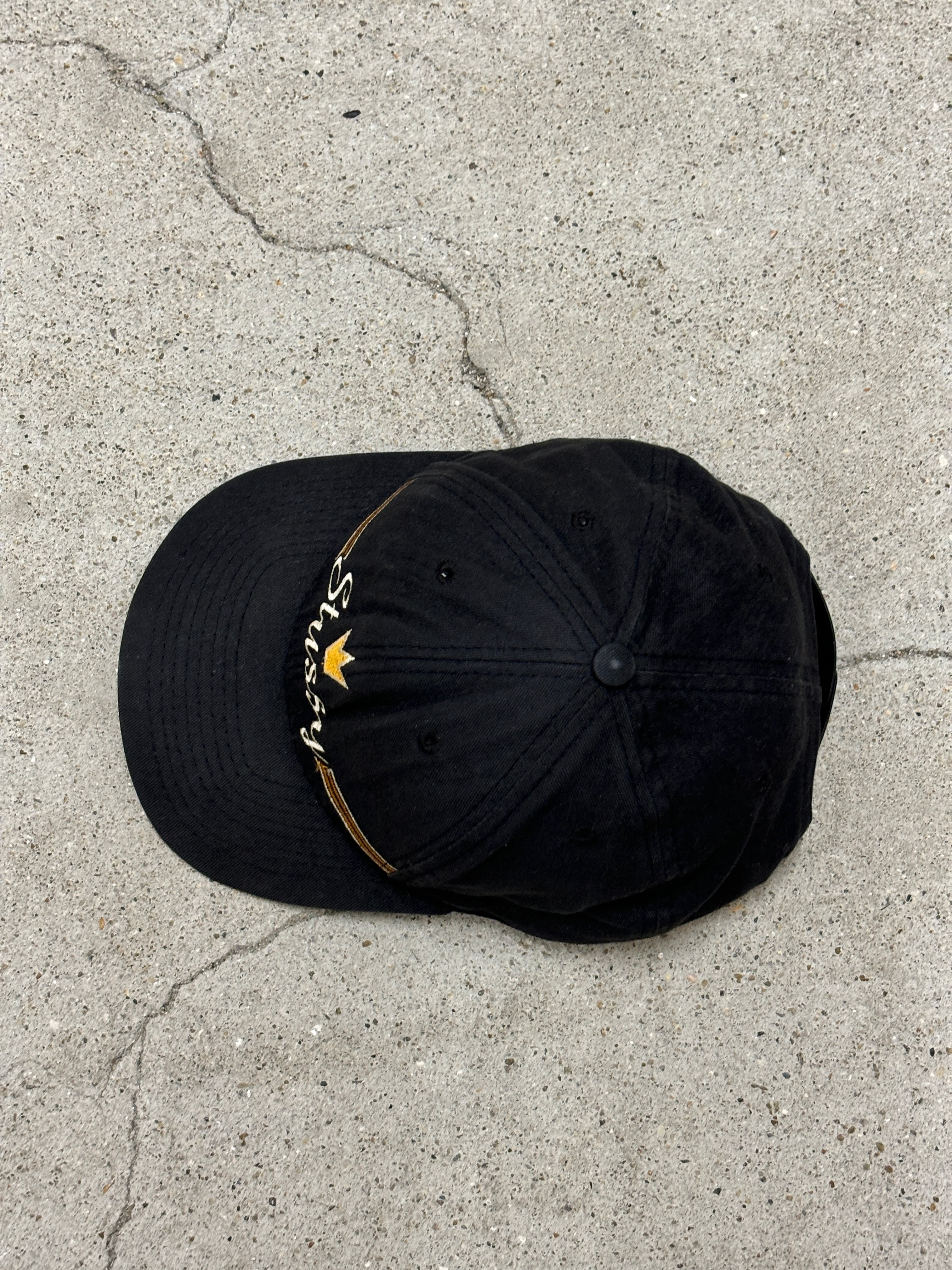 90s OLD STUSSY/Crown Logo Snapback Cap/USA製/紺タグ/Free/クラウン