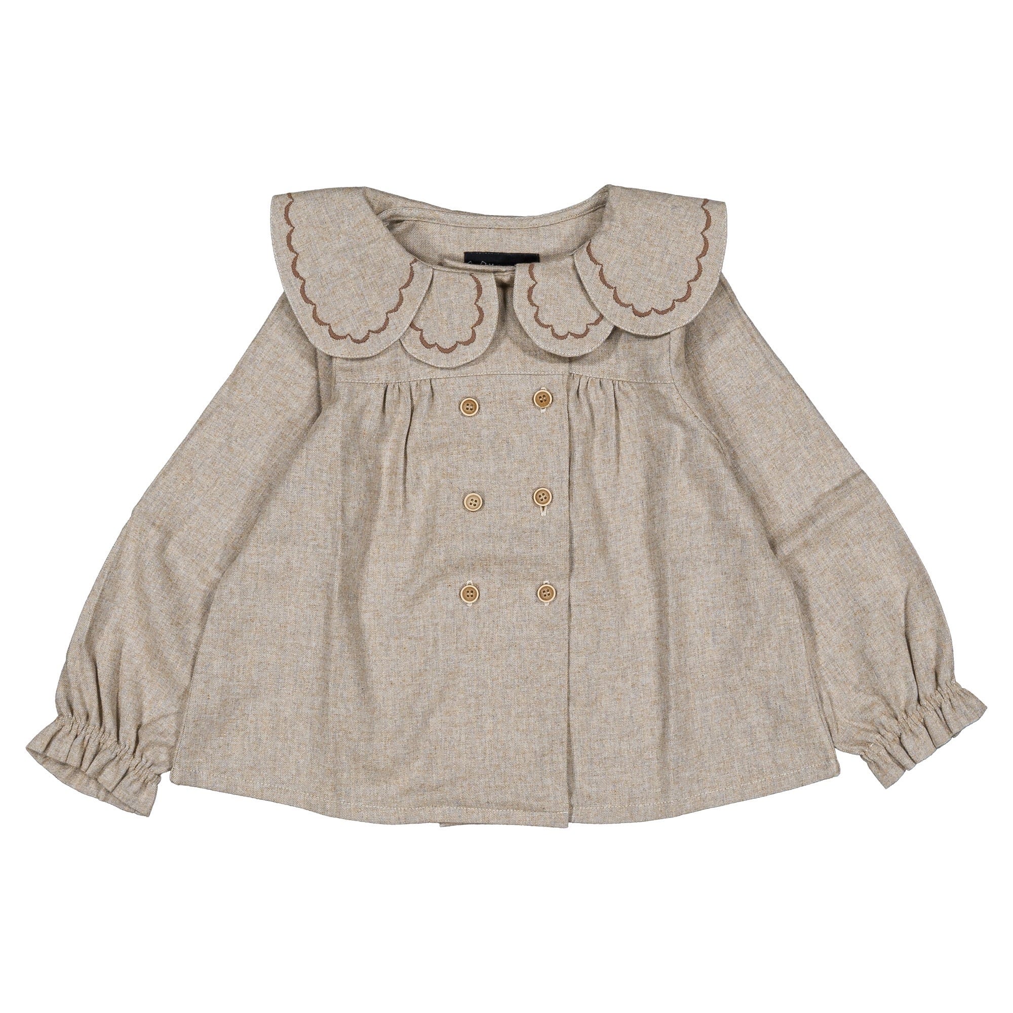 【即納/送料無料】4yラスト1点/Blouse NOLLET - flannel beige / Maison Marelle
