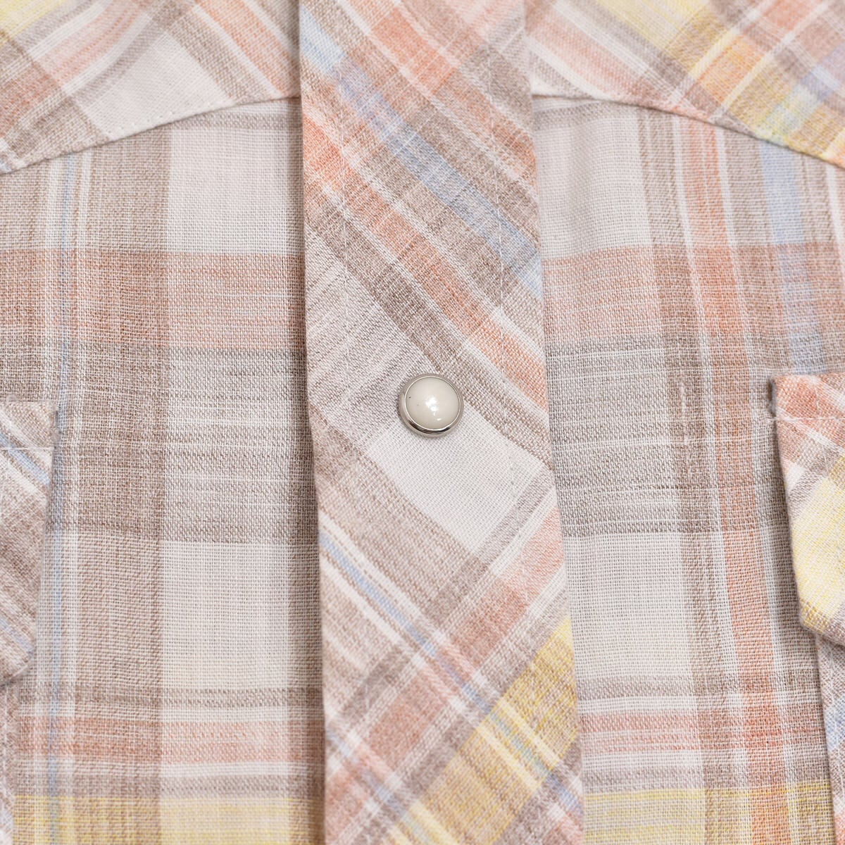 70s アメリカ製 FOCUS Career Club シャドーチェック ウエスタンシャツ