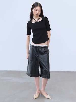 【26SS】THINGS THAT MATTER シングスザットマター / リブトップス / CHOKER STRAP SQUARE TOPS