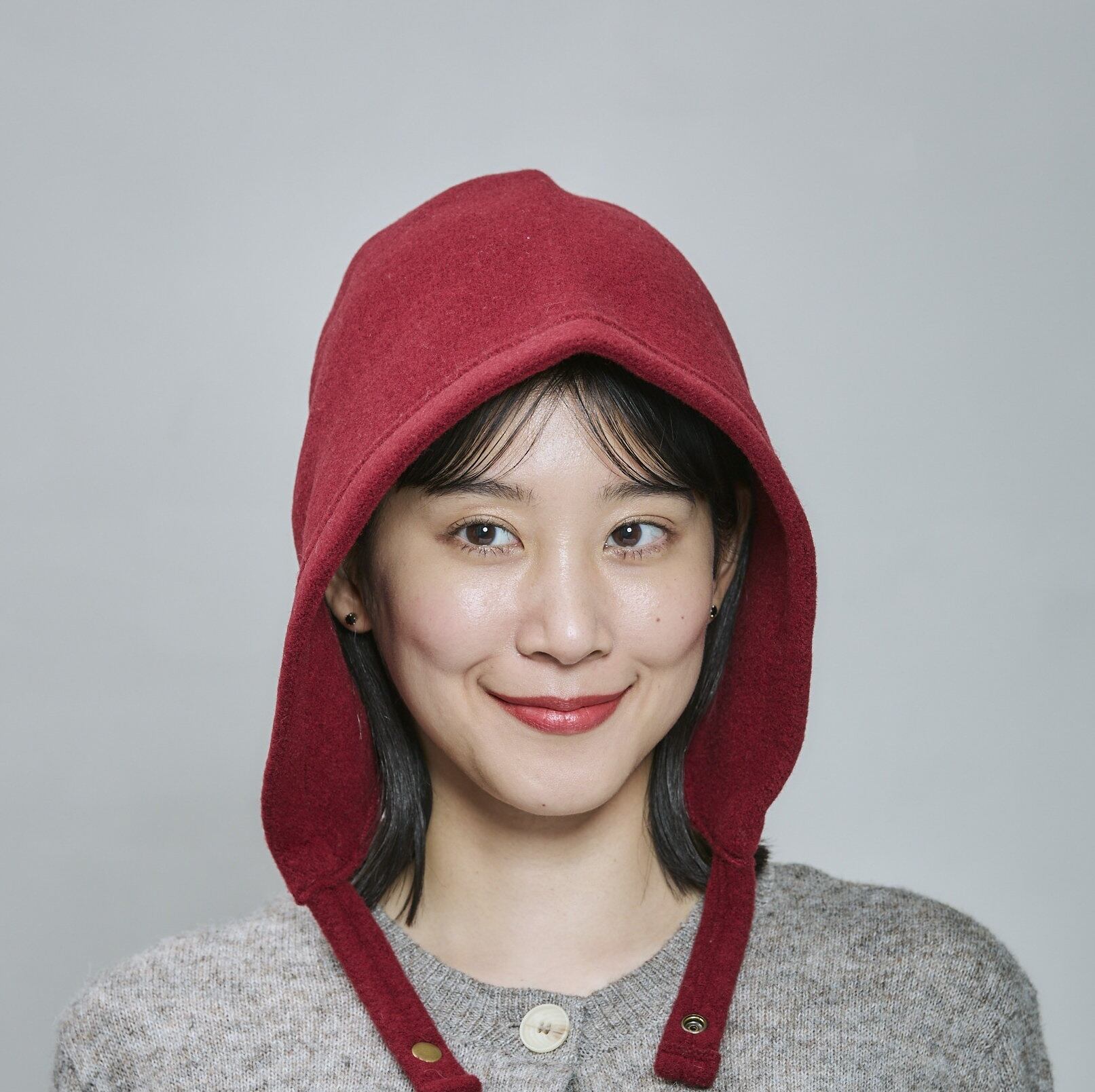 【2026AW】ウールバスクフード|ベージュ/ブラック/グレイ/レッド/グリーン Wool Basque Hood