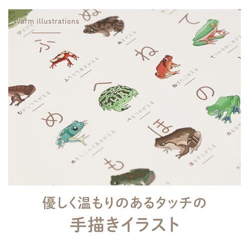 知育】カエルのあいうえお表｜蛙だけのひらがな50音｜こだわり