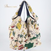 フラダンス 小物 バッグ トートバッグ カヒコ Kahiko ホワイト系 肩掛け カラフル 白 青 かわいい ハワイアン アロハ ハワイアンプリント フラ ダンス レッスン フラダンスバッグ トート ユニークデザイン ハワイ風 おしゃれ 旅行用カバン 軽量