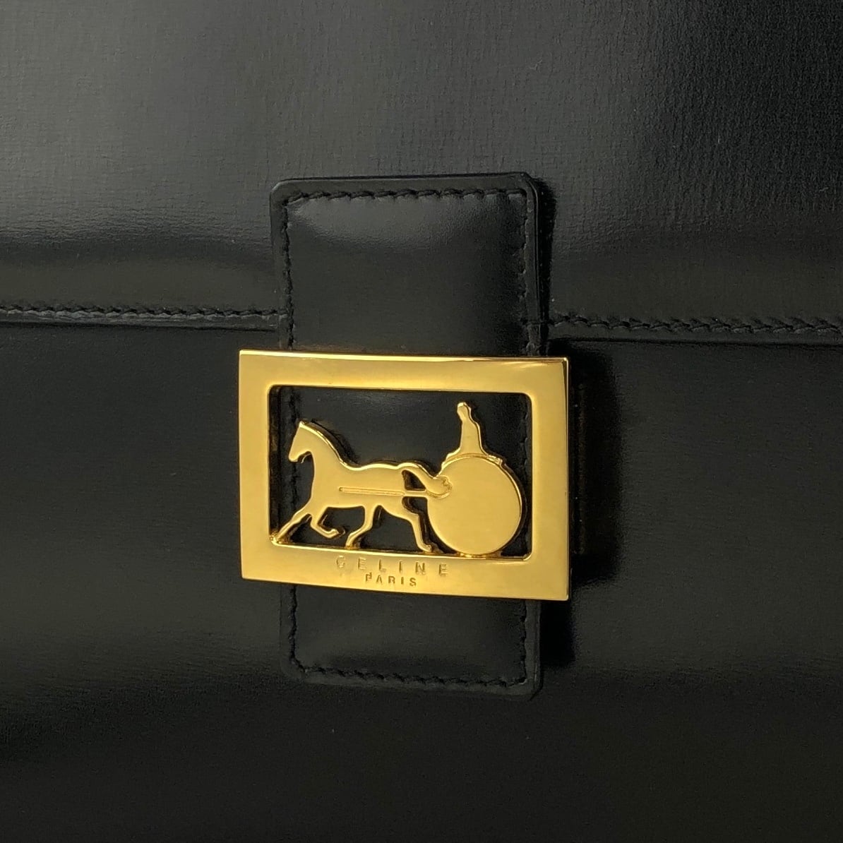 CELINE セリーヌ 馬車 ホースキャリッジ レザー 2way トップハンドル
