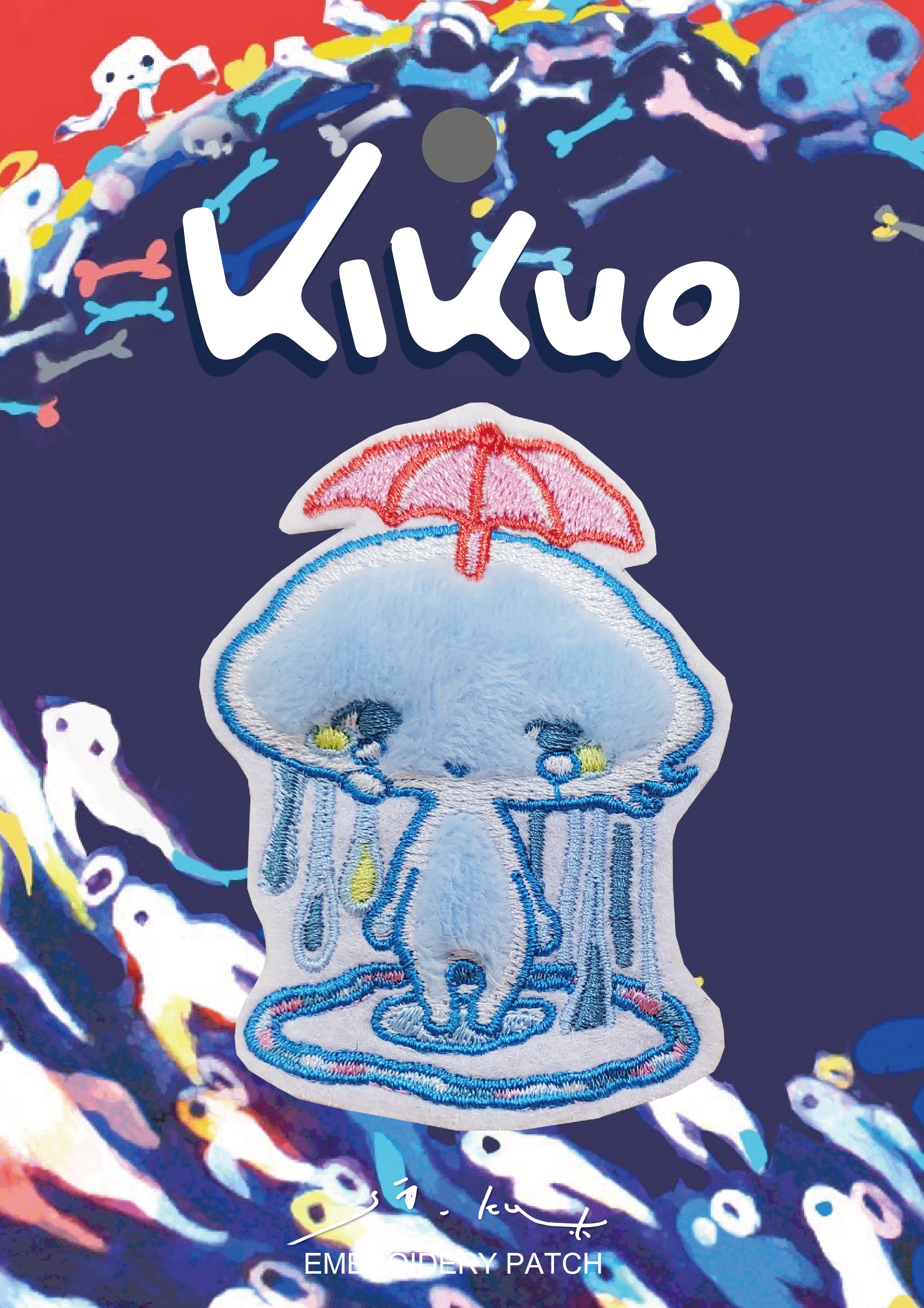 KIKUO × SI_KU.K 刺繍ワッペン雲ちゃん | palpito