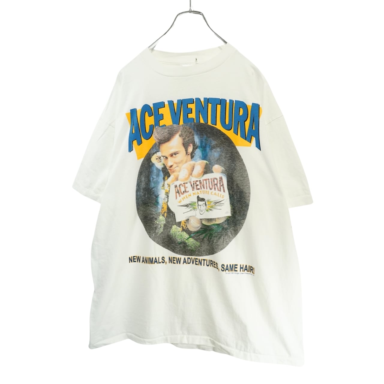 ACE VENTURA エース ベンチュラ ムービー Tシャツ ホワイト XL｜NA341