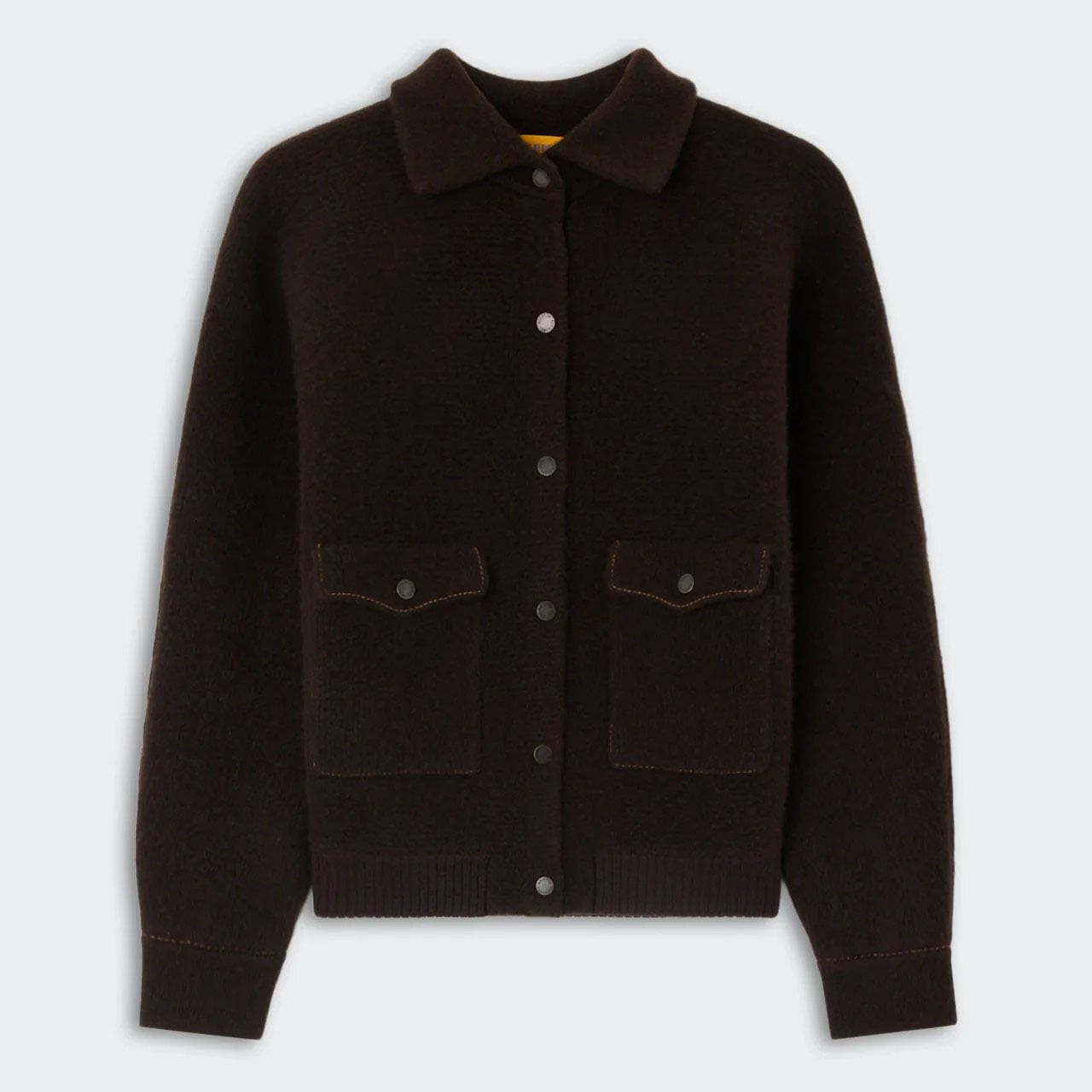 Guest In Residence Felted Bomber Jacket BURNT COCOA