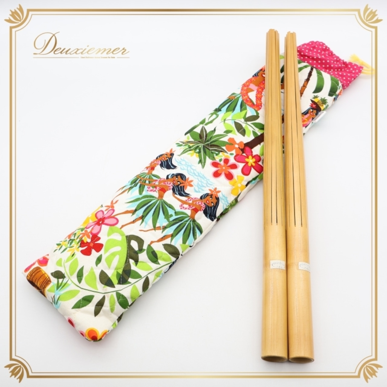 フラダンス プイリ ブラウン系 小物 小道具 ラオス製 茶 白 緑 赤 ナチュラル フラ ダンス タヒチアン ケース ケース付き 木製 舞台 ステージ ダンス小物 ダンス用品 レッスン 練習 イベント 艶 光沢 ペア タヒチアンダンス 花柄 フラガール柄