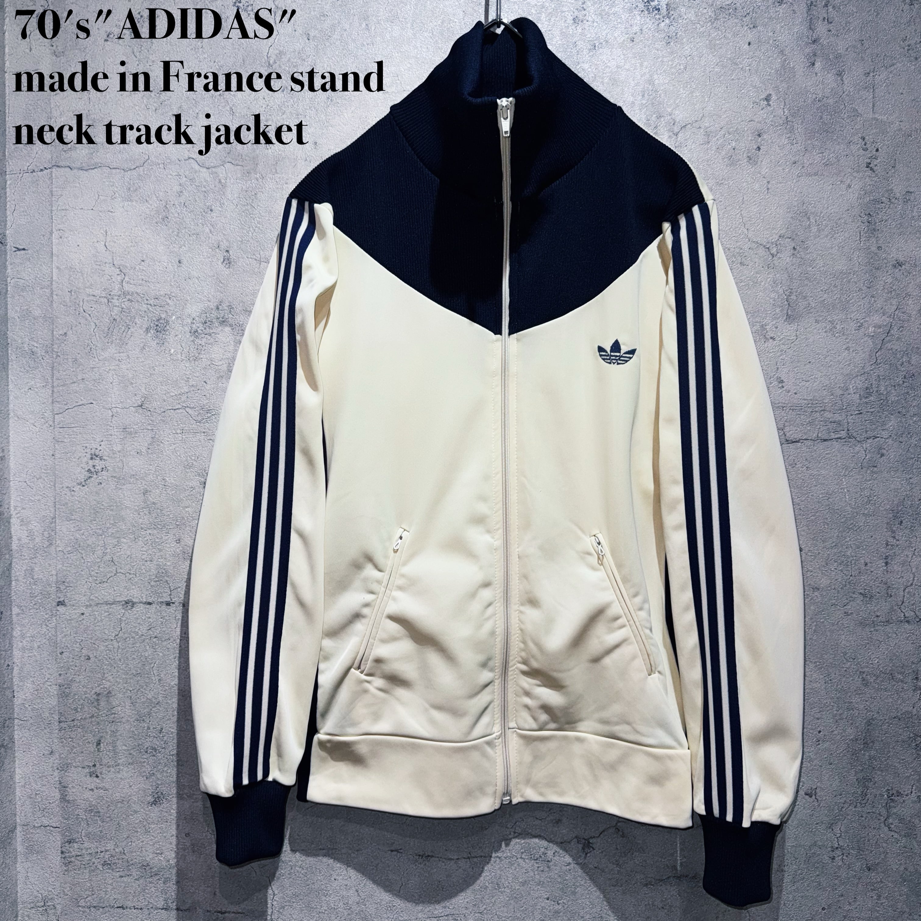 70's"ADIDAS"made in France stand neck track jacket
