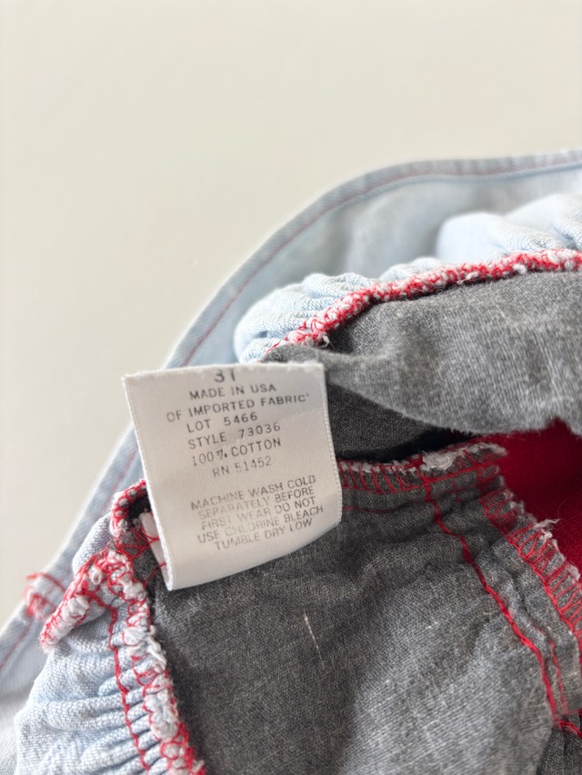 【2-3T相当・vintage】USA製デニムリボンスカート