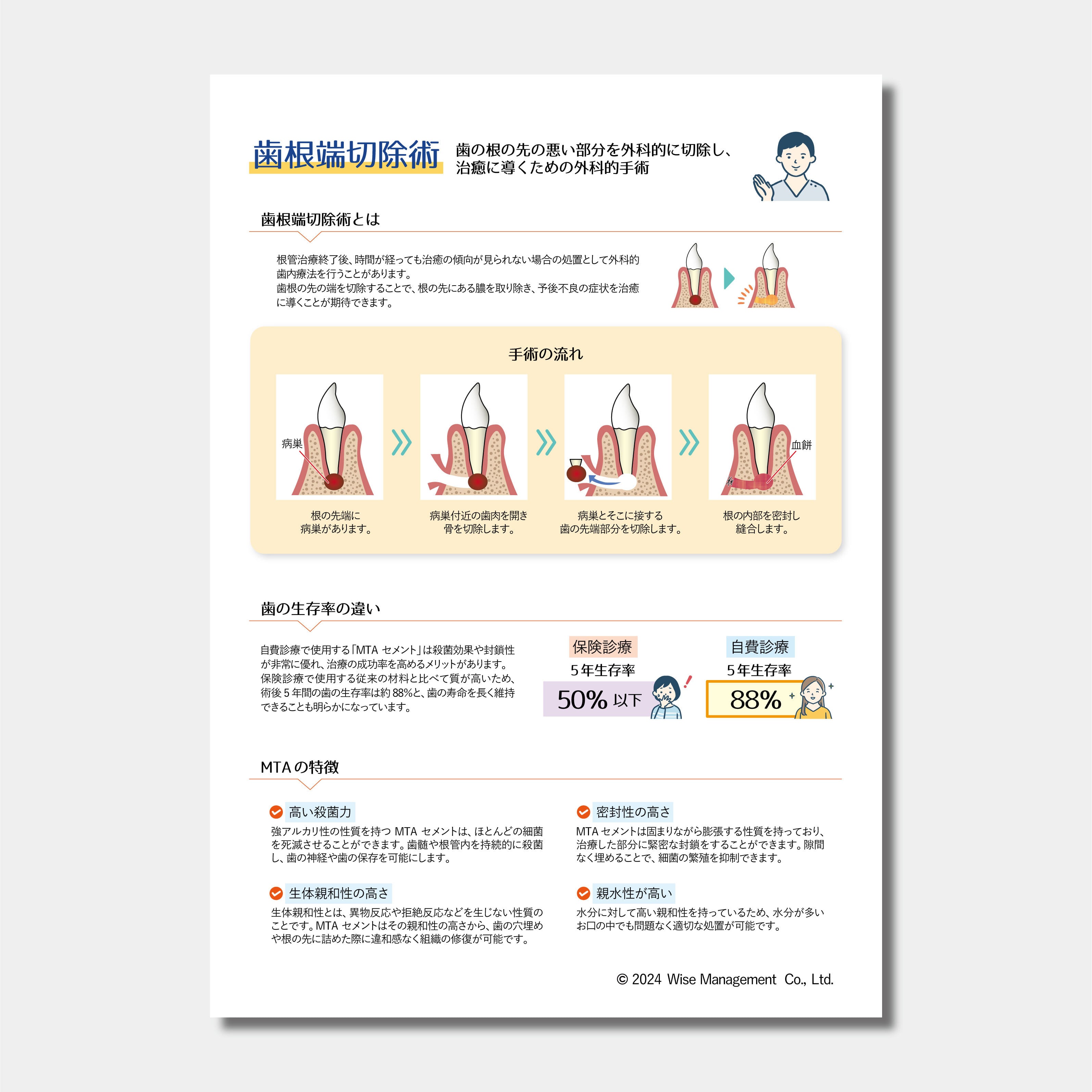 【データ販売】歯根端切除術の説明書