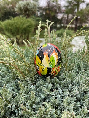 ペトリキウカ塗りのイースター・エッグ 7cm　ホメンコ作