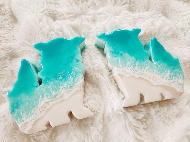 489.オーシャンレジンアート オリジナルシーサーパネル