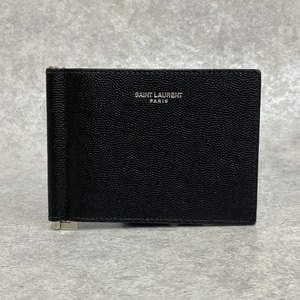 SAINT LAURENT サンローラン コンパクトウォレット レザー ブラック 6168-202202